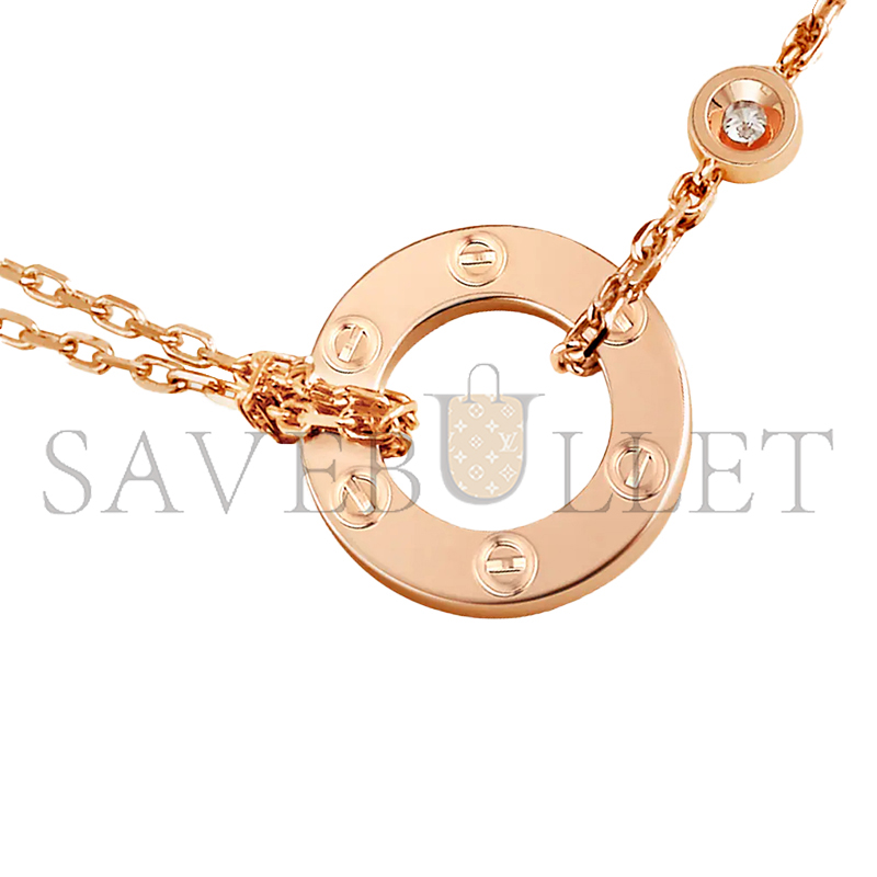 CARTIER LOVE NECKLACE, 2 DIAMONDS B7224509